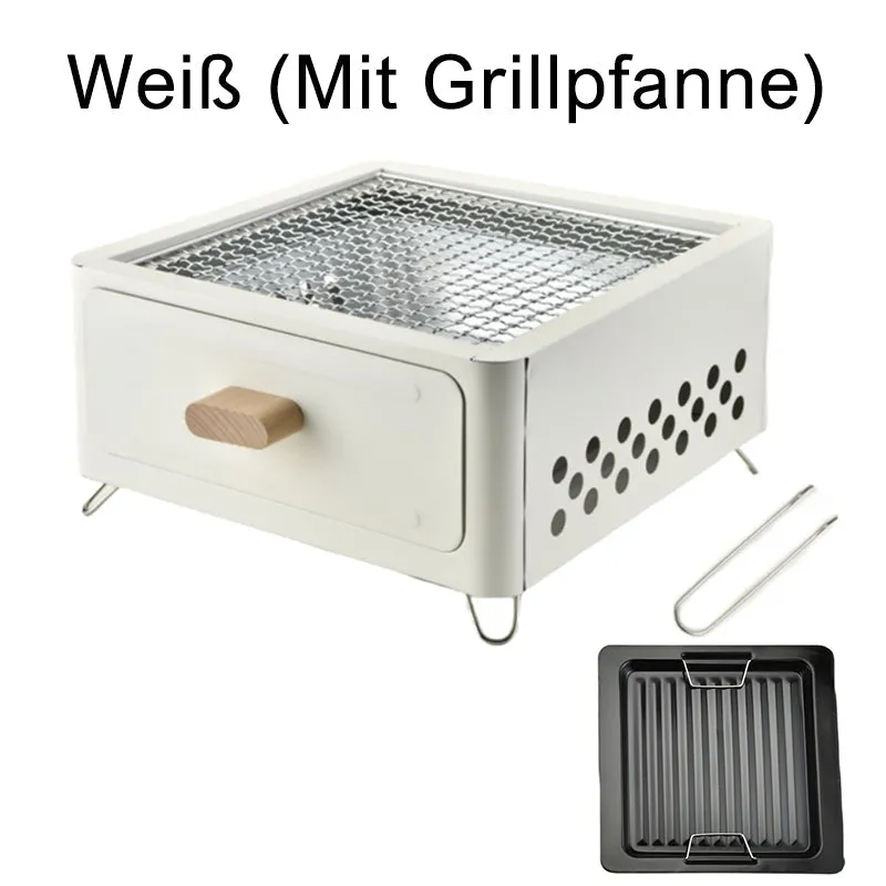 Outdoor multifunctional camping charcoal grill