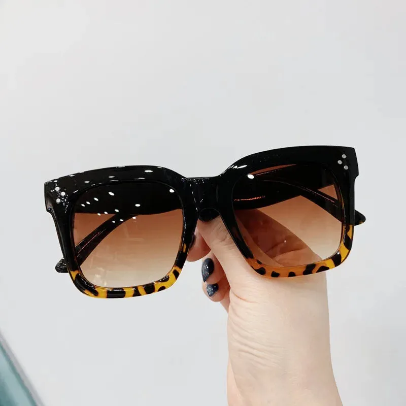 Oversized Square Retro Sunglasses for Women
