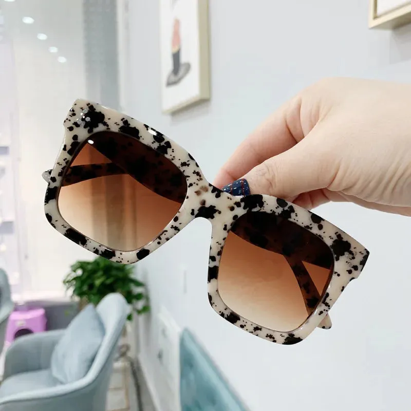 Oversized Square Retro Sunglasses for Women