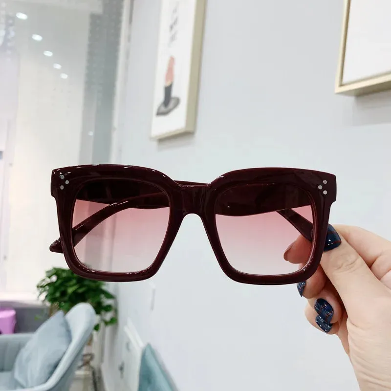 Oversized Square Retro Sunglasses for Women
