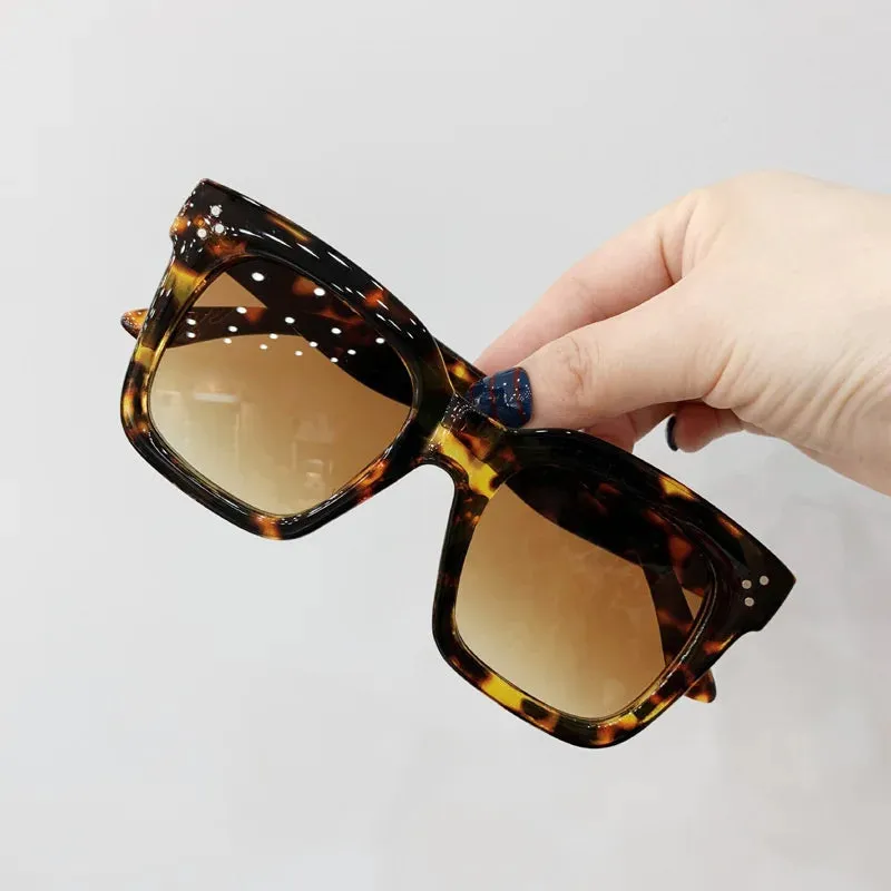 Oversized Square Retro Sunglasses for Women