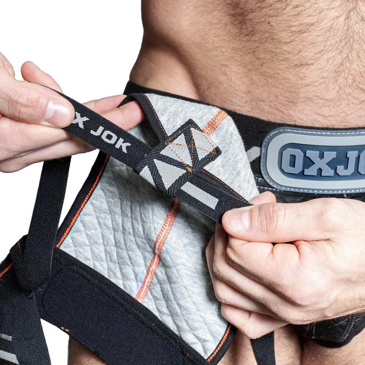 Oxjok Packer - Cargo Quilt Slider Jock - Quilted Jockstrap - Mist Heather