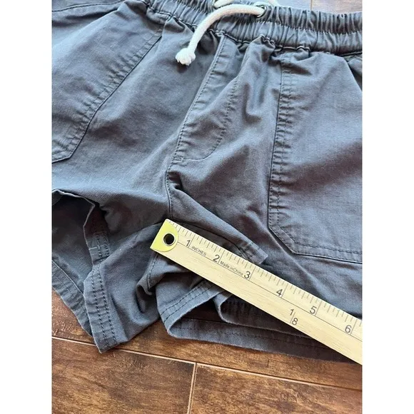 Pact Organic Women’s Drawstring Shorts In Charcoal Grey - S