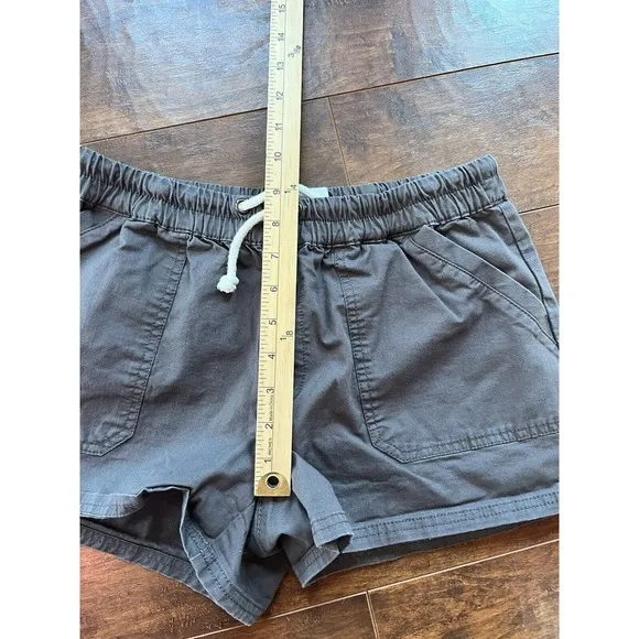 Pact Organic Women’s Drawstring Shorts In Charcoal Grey - S