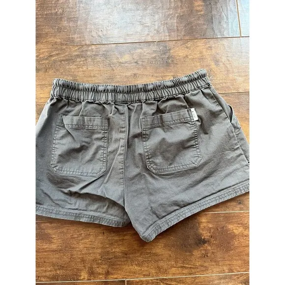 Pact Organic Women’s Drawstring Shorts In Charcoal Grey - S