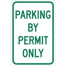 Park By Permit Only Parking By Permit Only Sign/ Buy online