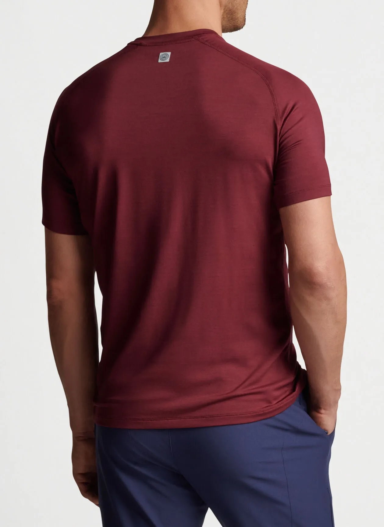 PETER MILLAR AURORA PERFORMANCE T-SHIRT - BORDEAUX