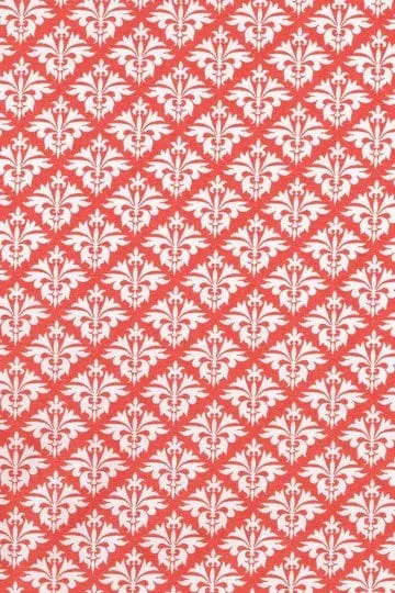 petite fleur-de-lis grenadine orange printed 60" square tablecloths - topper