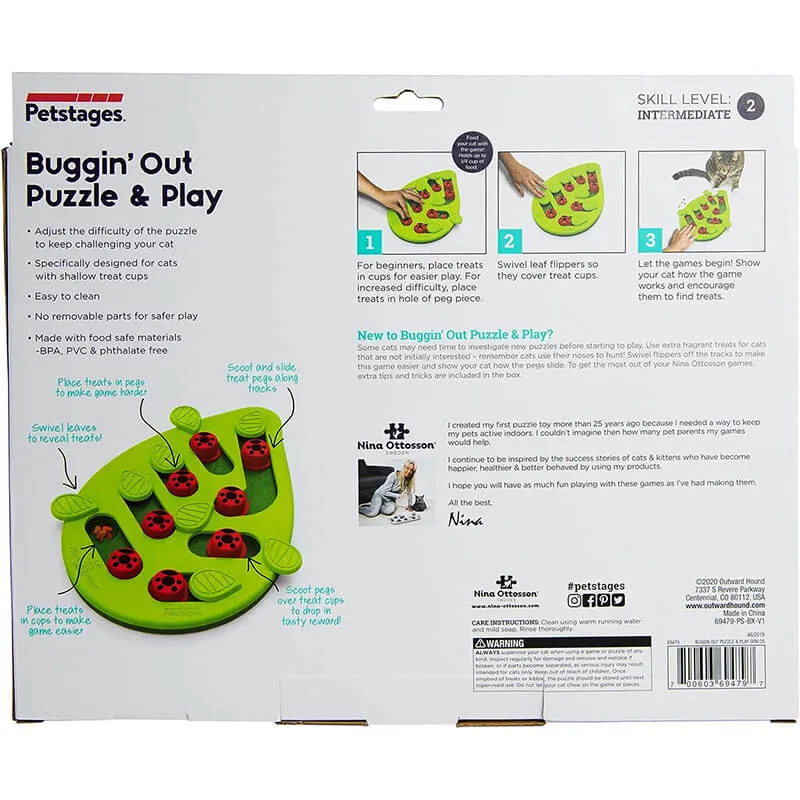 Petstages Buggin' Out Puzzle & Play Cat Treat Game