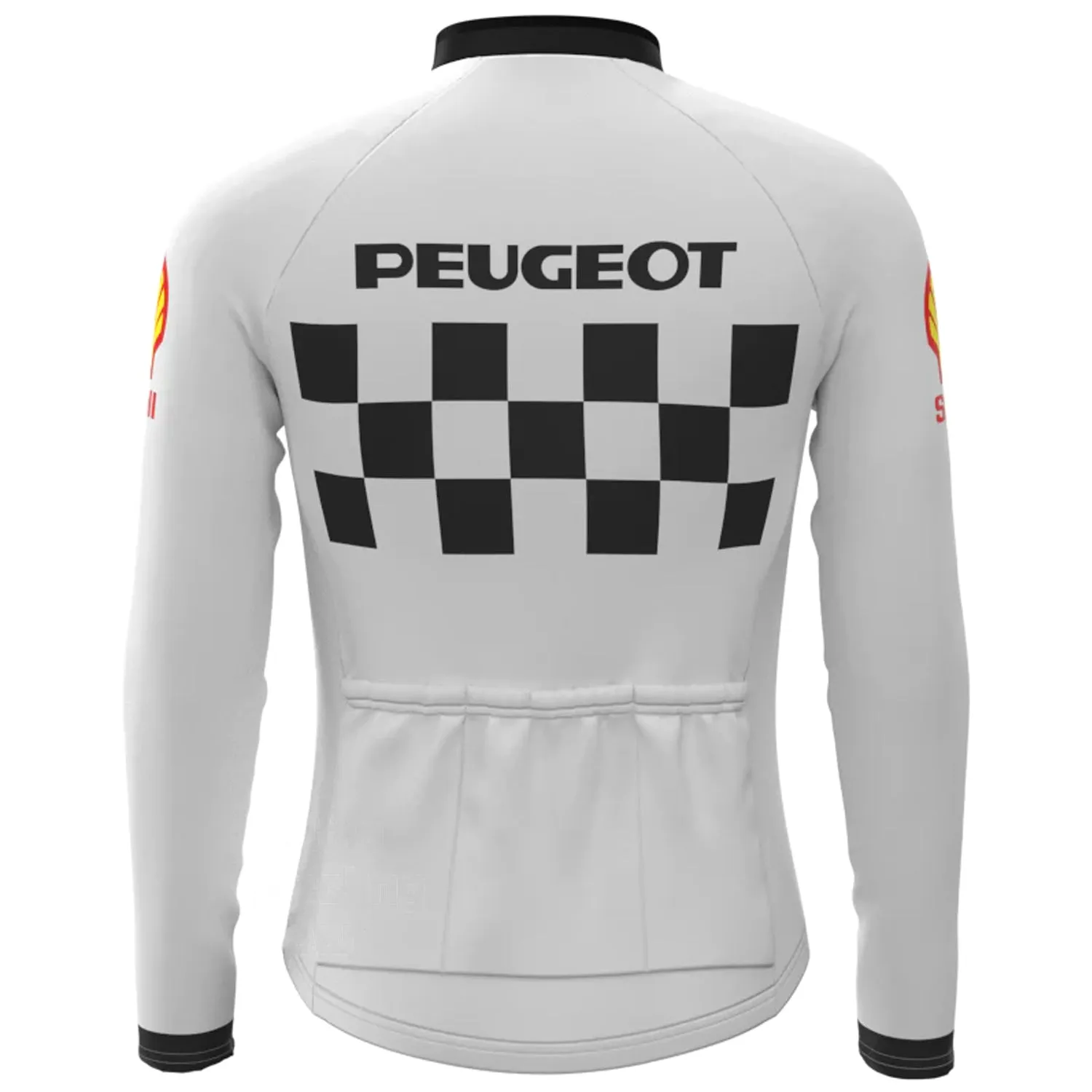 PEUGEOT White Vintage Long Sleeve Cycling Jersey Top