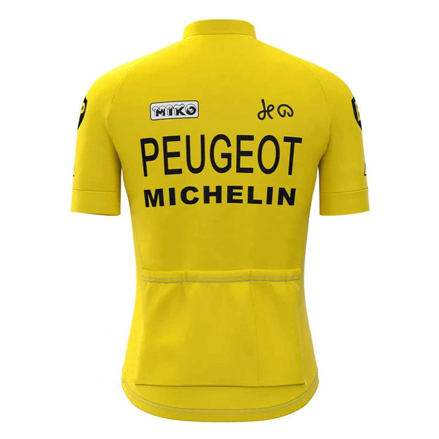 Peugeot Yellow Vintage Short Sleeve Cycling Jersey Top