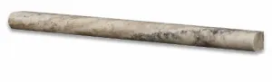 Philadelphia Travertine Honed 3/4 X 12 Bullnose Liner Trim Molding - Lot of 50 pcs.
