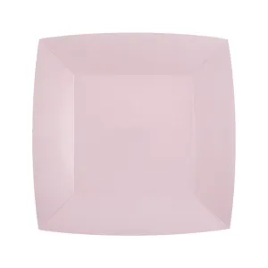 Piatto Biocompostabile Rosa 18 x 18 cm - 10 pezzi