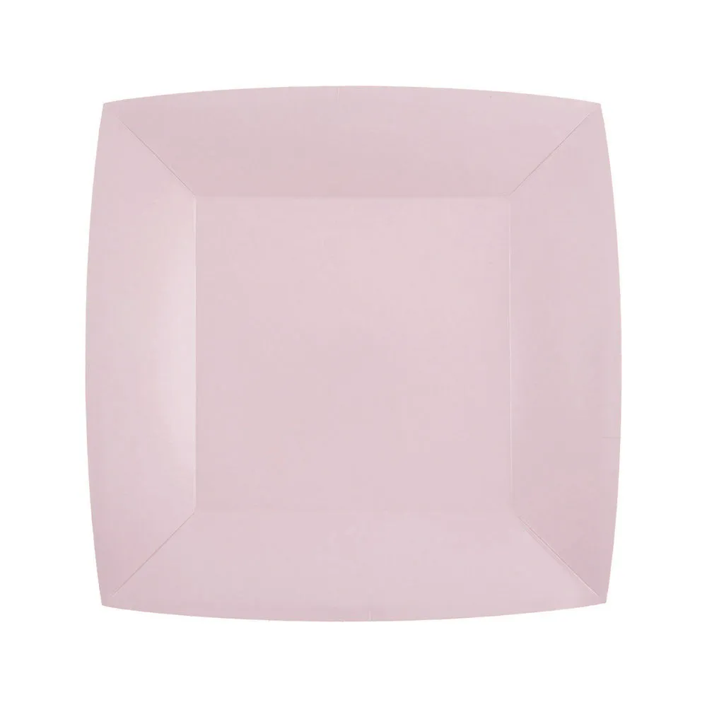 Piatto Biocompostabile Rosa 18 x 18 cm - 10 pezzi