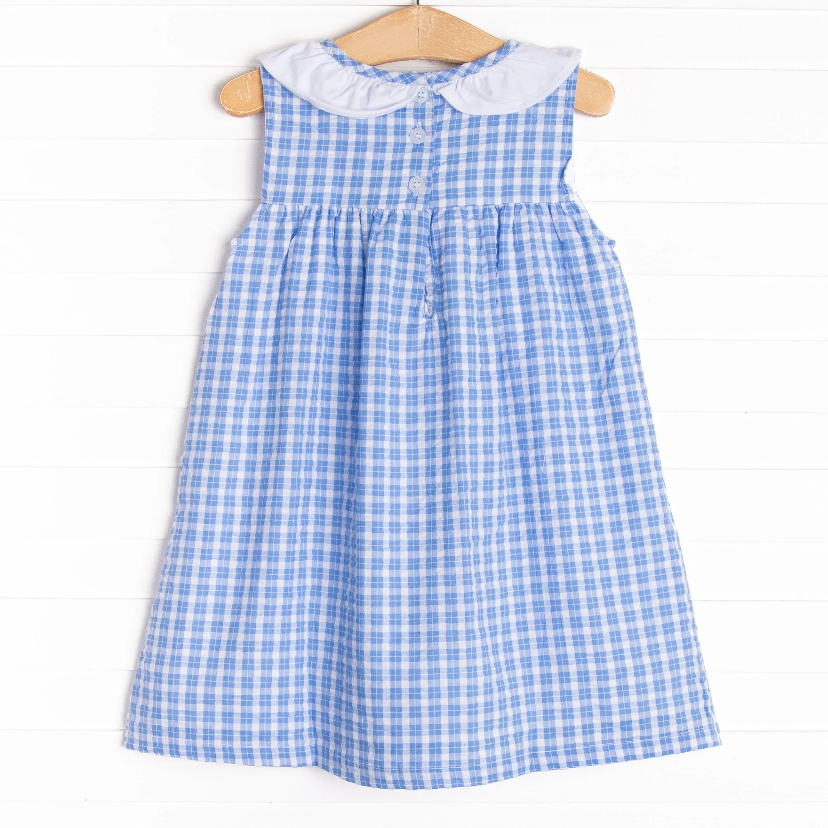 Picnic Plaid Dress, Blue