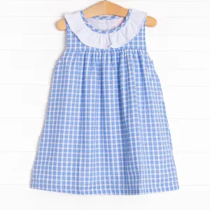 Picnic Plaid Dress, Blue