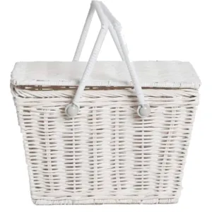 Piki Rattan Basket - White