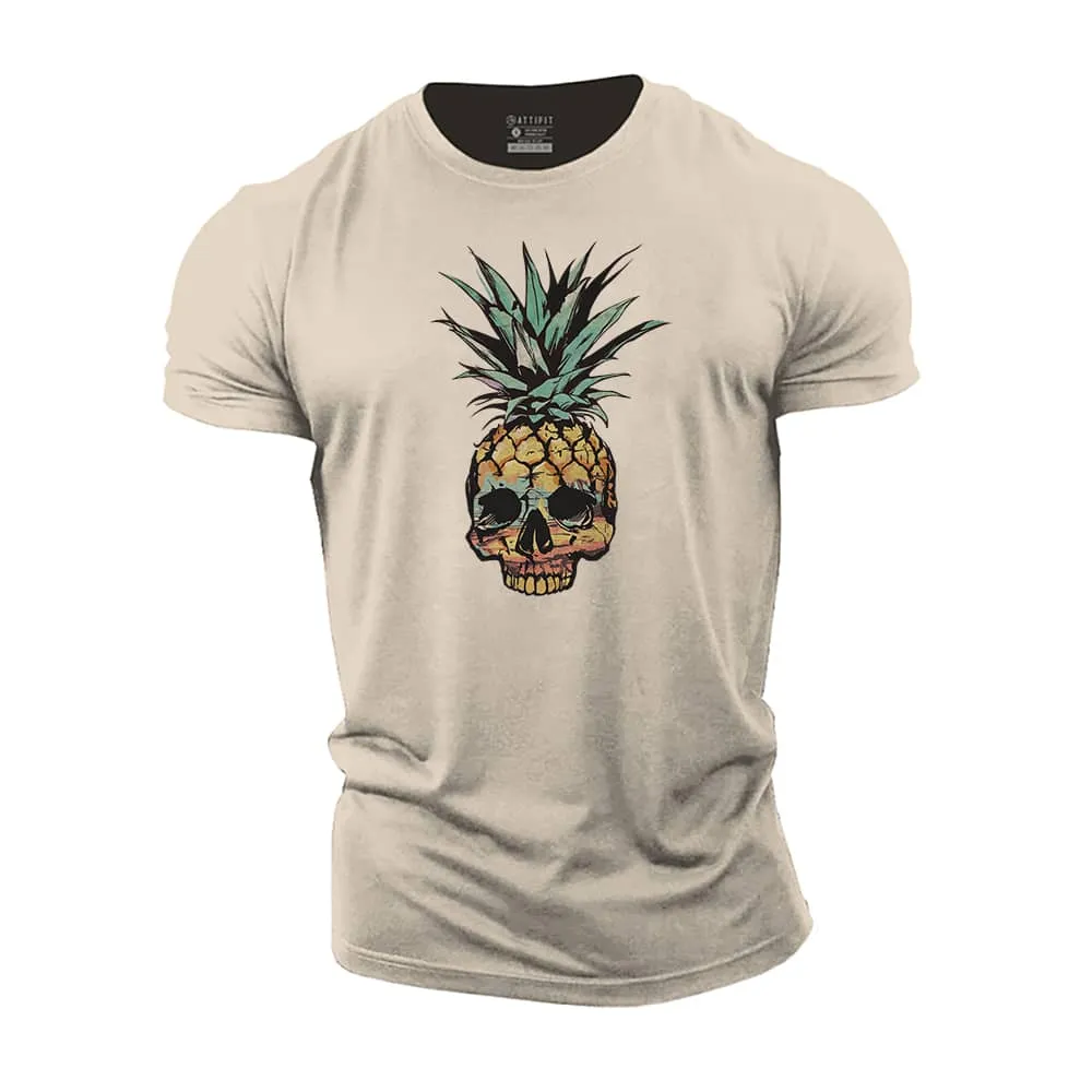 Pineapple Skull Cotton T-Shirt