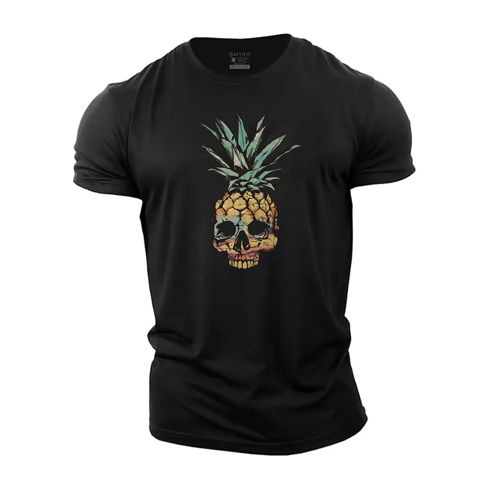 Pineapple Skull Cotton T-Shirt
