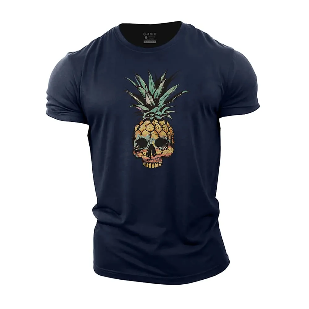 Pineapple Skull Cotton T-Shirt