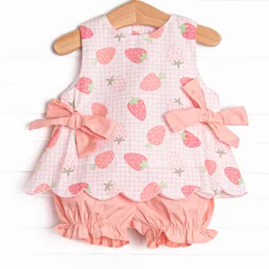 Pineberry Picnic Bloomer Set, Pink