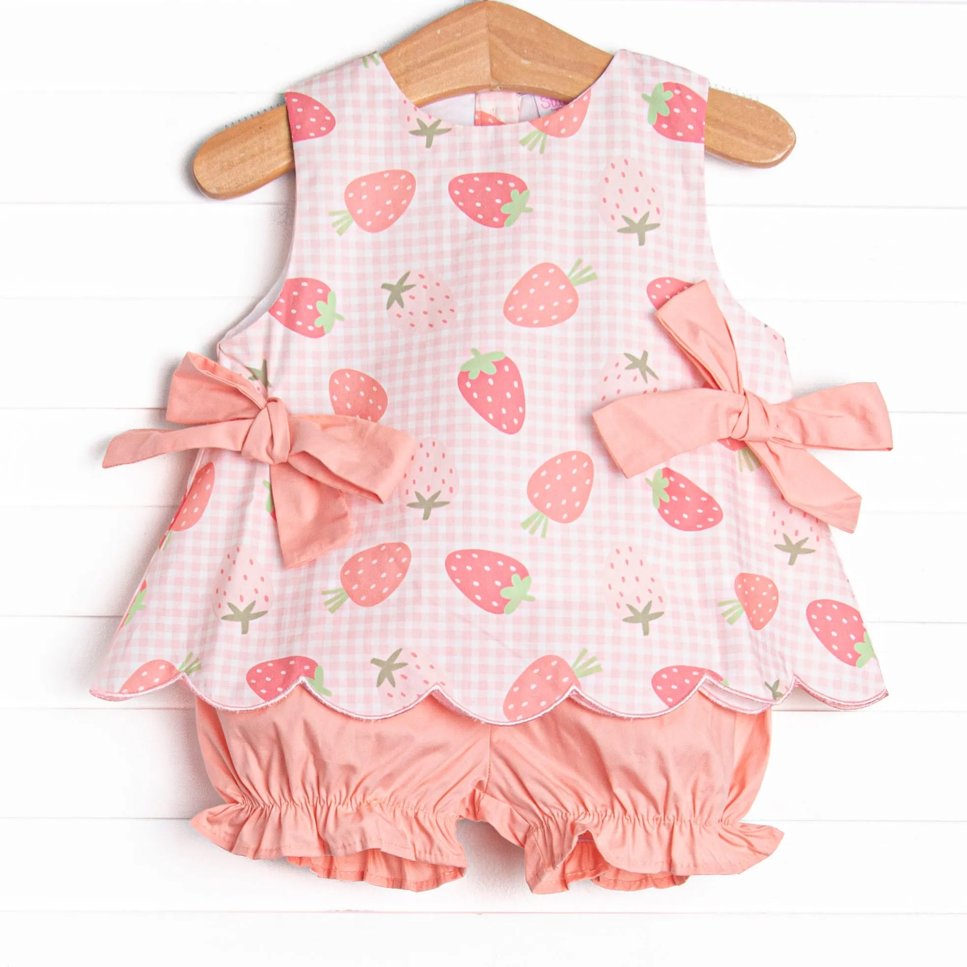 Pineberry Picnic Bloomer Set, Pink