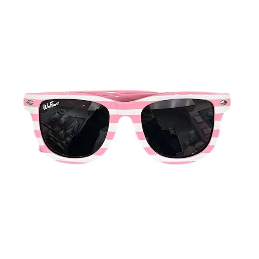 Pink Striped Polarized Sunglasses