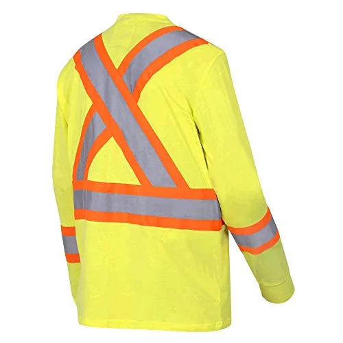 Pioneer 100% Cotton High Visibility Long Sleeve Shirt with Startech Reflective Tape