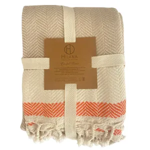 Pipa Sustainable Hand-loomed Throw Blanket - Beige