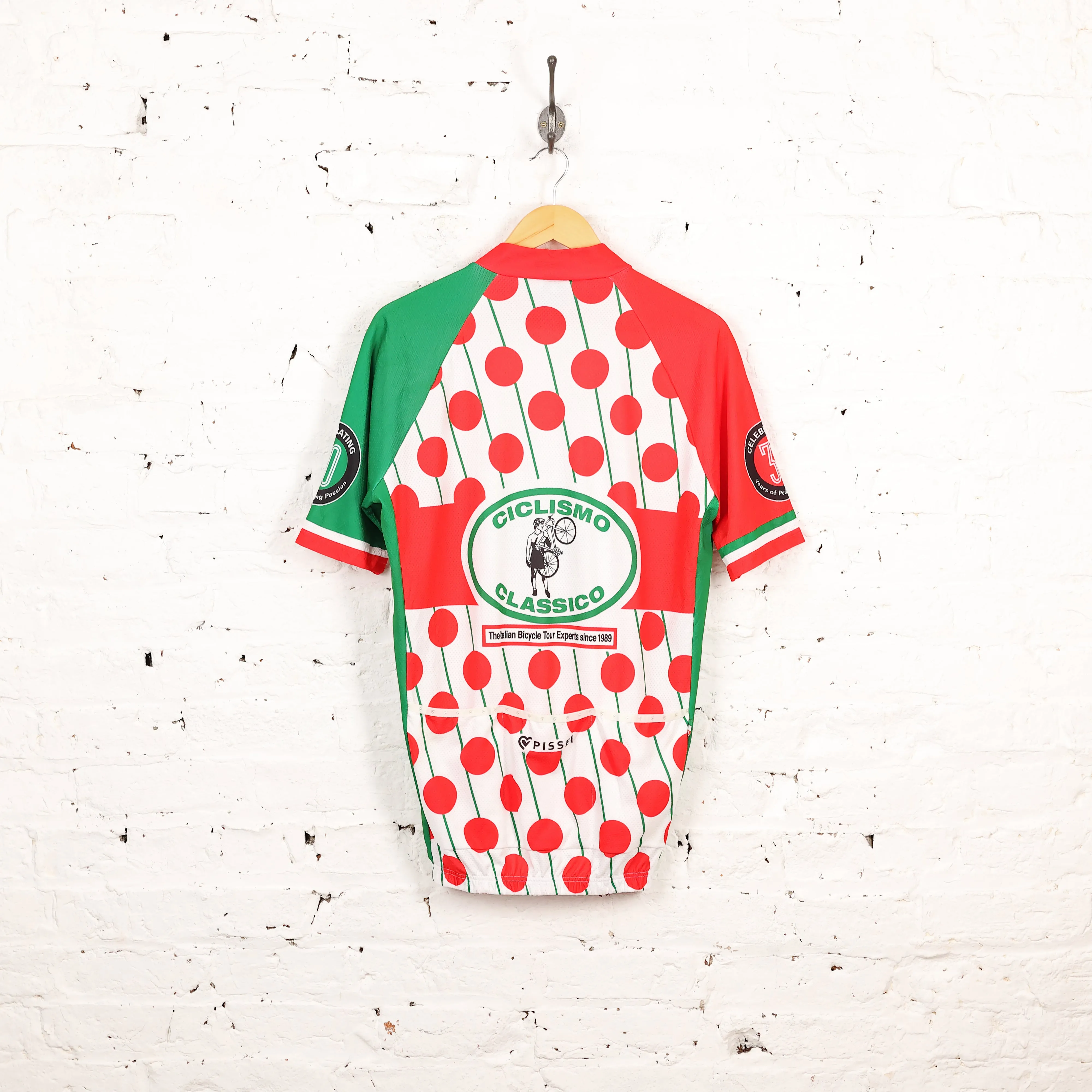 Pissei Ciclismo Classico Cycling Top Jersey - Red/Green - XXL