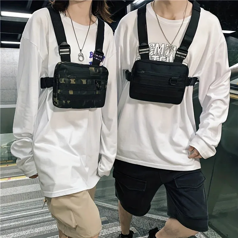 Pocket Chest Front Pack Pouch Vest Rig Carry Waist Bag - Versatile Chest Bag
