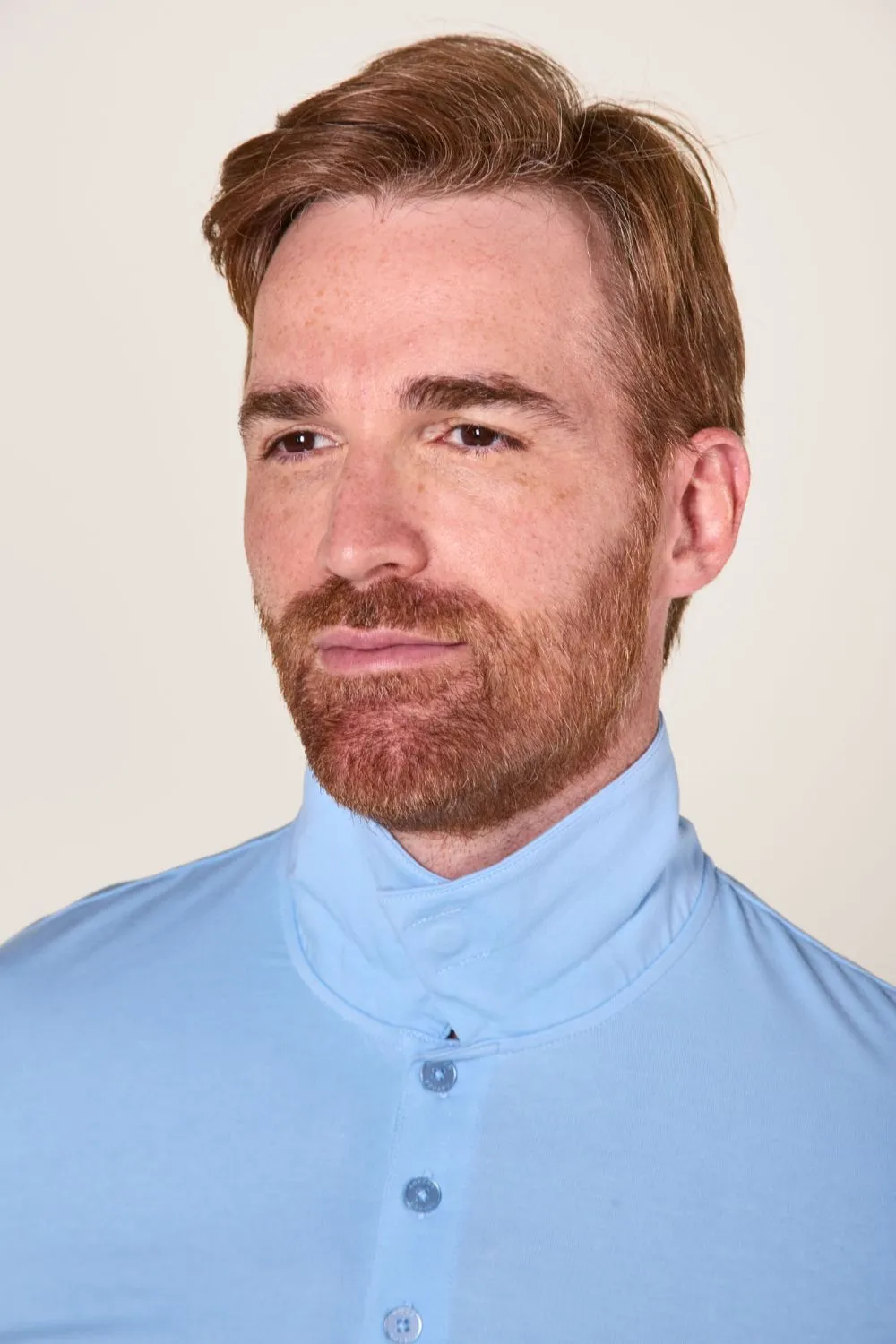 Polo anti-UV homme à manches longues Lite - Bleuet Ensoleillé - Nuvées