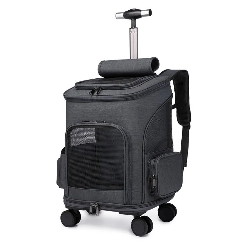 Portable Folding Trolley Pet Backpack Traveling Cat