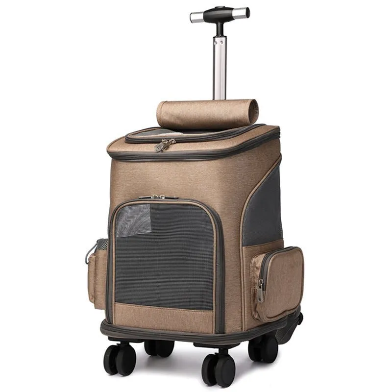Portable Folding Trolley Pet Backpack Traveling Cat