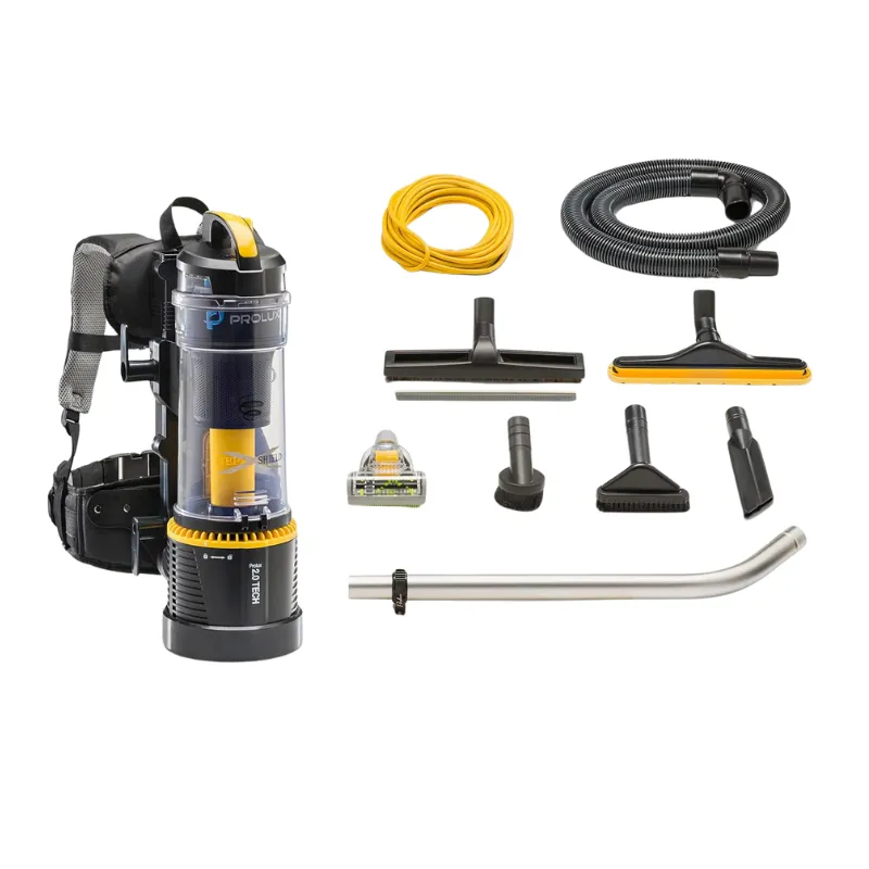 Prolux 2.0 Commercial Bagless Upright Backpack Vacuum with Deluxe 1 1/2 inch Tool Kit