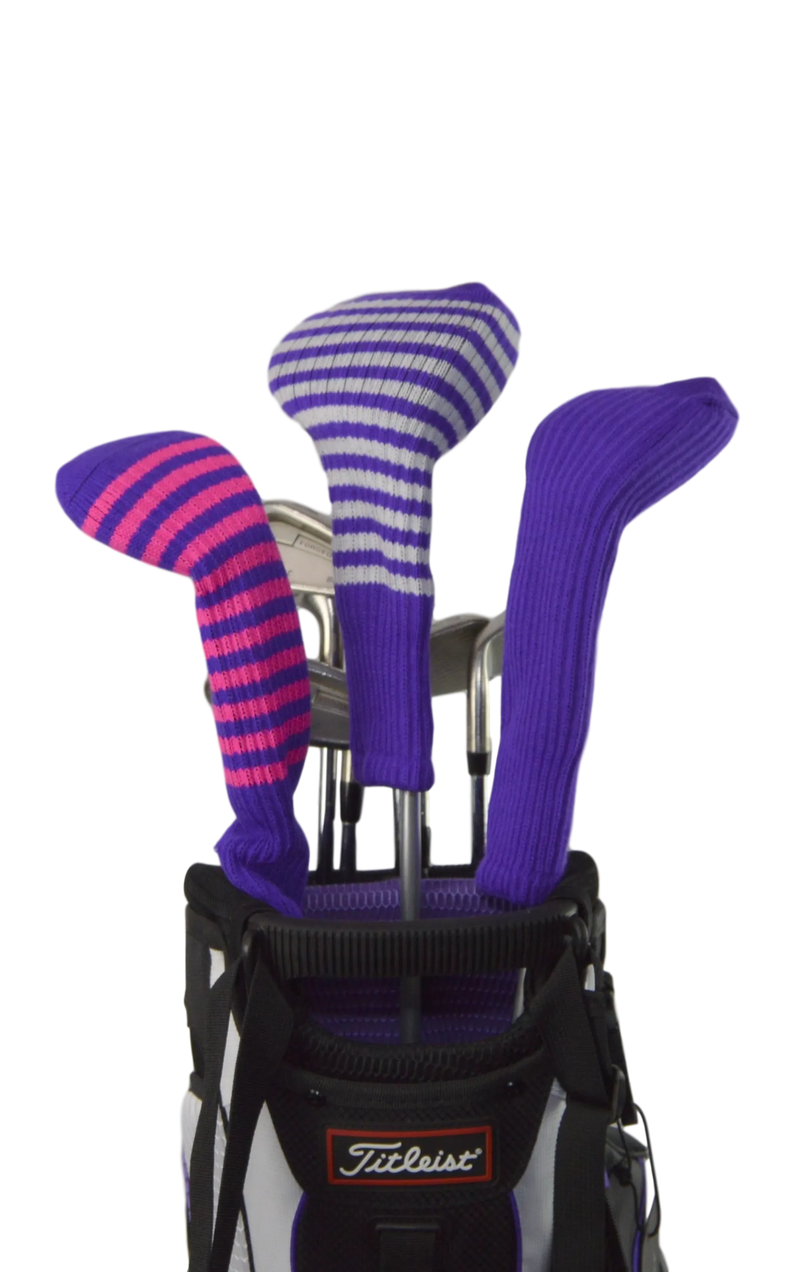 Purple and Ruby Pink Club Sock Golf Headcover