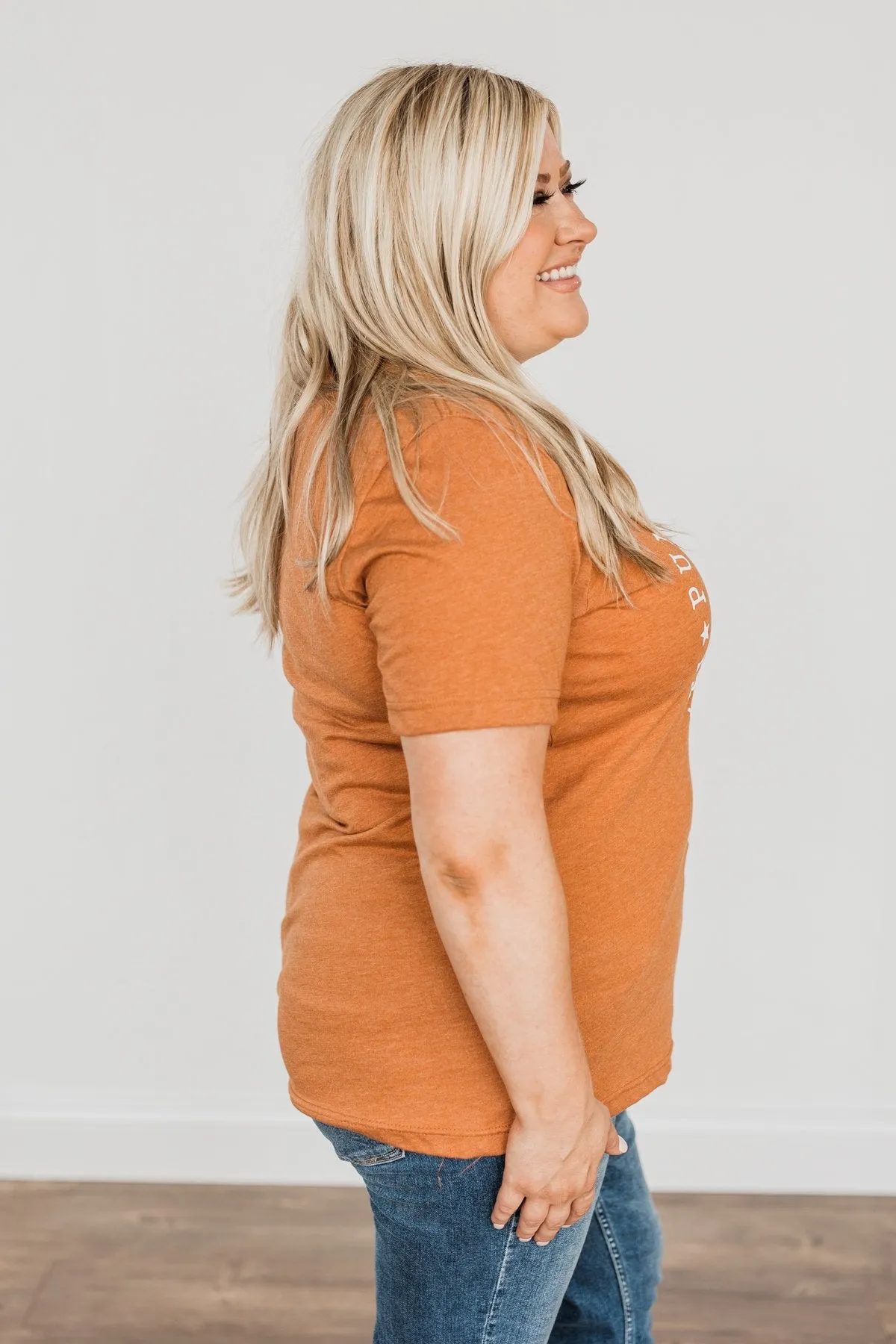 "Pumpkin Patch, Pick Your Own" Graphic Tee- Copper