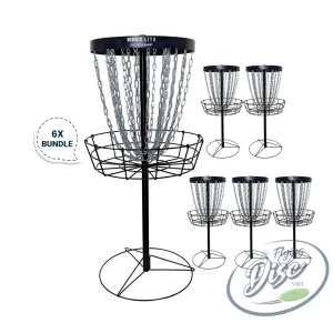 RAD Birdie Lite Disc Golf Baskets Bundle of 6