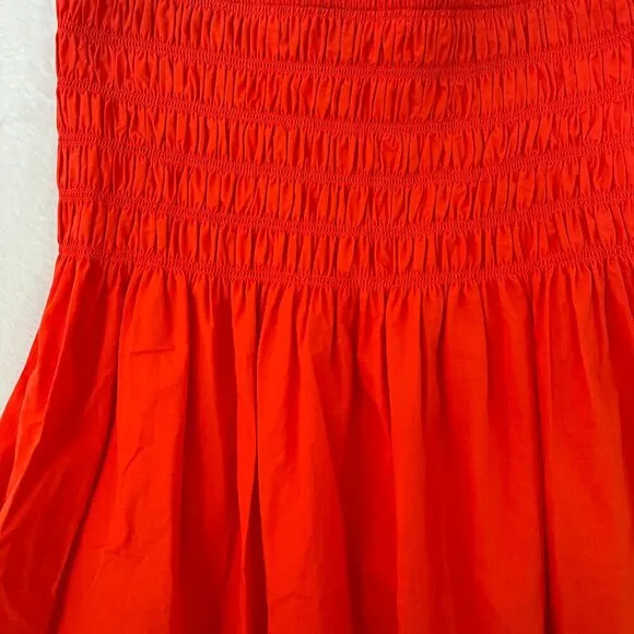 Rails Red Selena Grenadine Cotton Blend Smocked Skirt Ret $198 Vacation Revolve