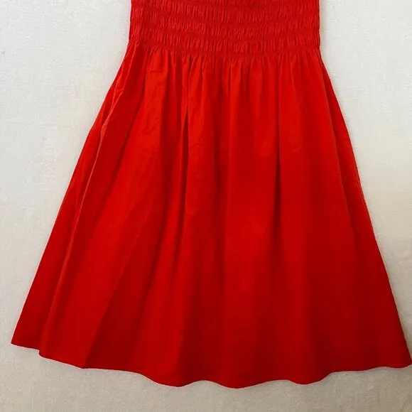 Rails Red Selena Grenadine Cotton Blend Smocked Skirt Ret $198 Vacation Revolve