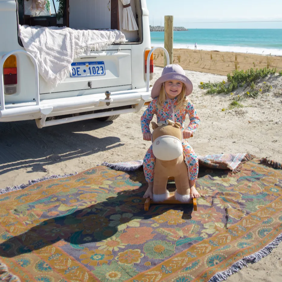 RECYCLED BOHO RUG - ENCHANTED GARDEN