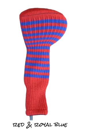 Red and Royal Blue Club Sock Golf Headcover