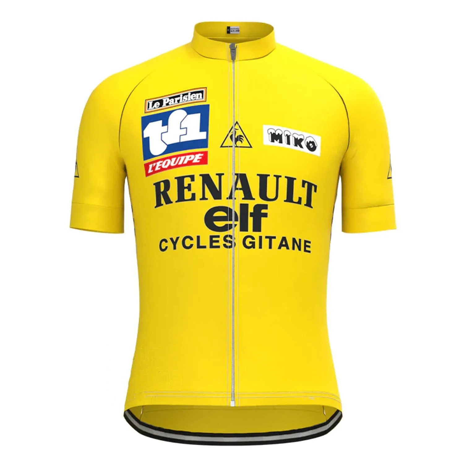 Renault ELF Yellow Vintage Short Sleeve Cycling Jersey Top