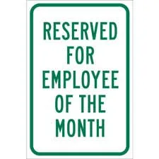 Reserved For Employee Of The Month Sign/ Buy online