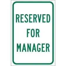 Reserved For Manager Sign/ Buy online