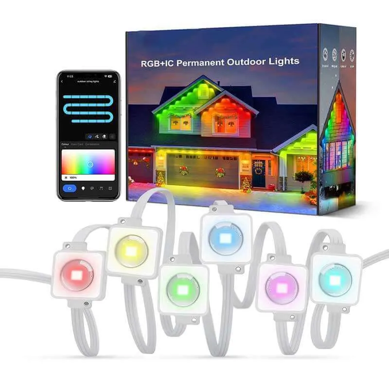RGB IC Smart Strip Light 120ft with 80 LED Outdoor Use