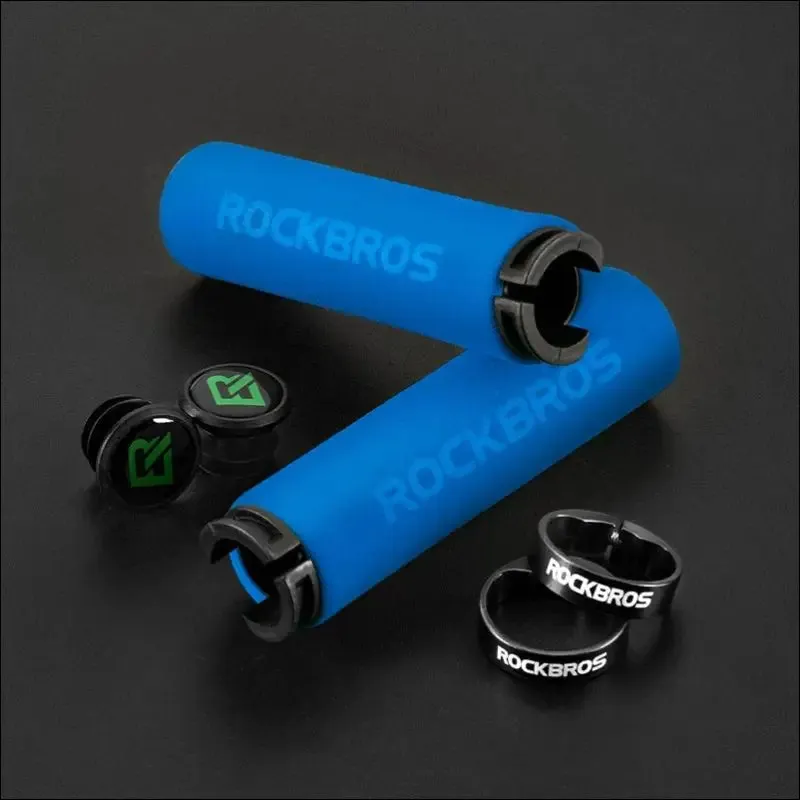 Rockbros mtb bike grips - anti-skid silicone sponge handlebar grips