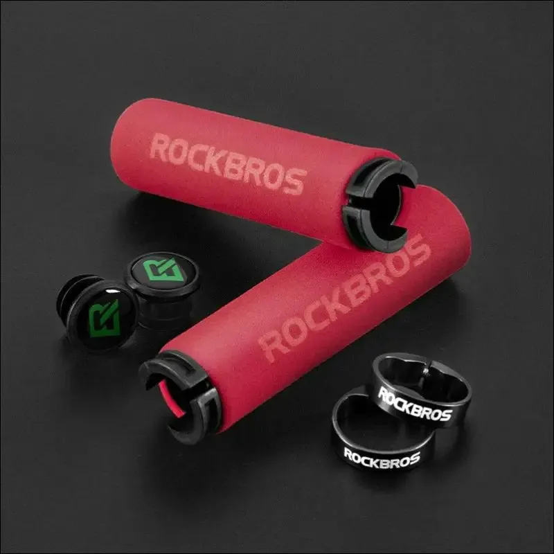 Rockbros mtb bike grips - anti-skid silicone sponge handlebar grips