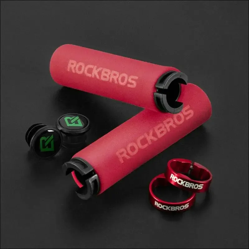 Rockbros mtb bike grips - anti-skid silicone sponge handlebar grips