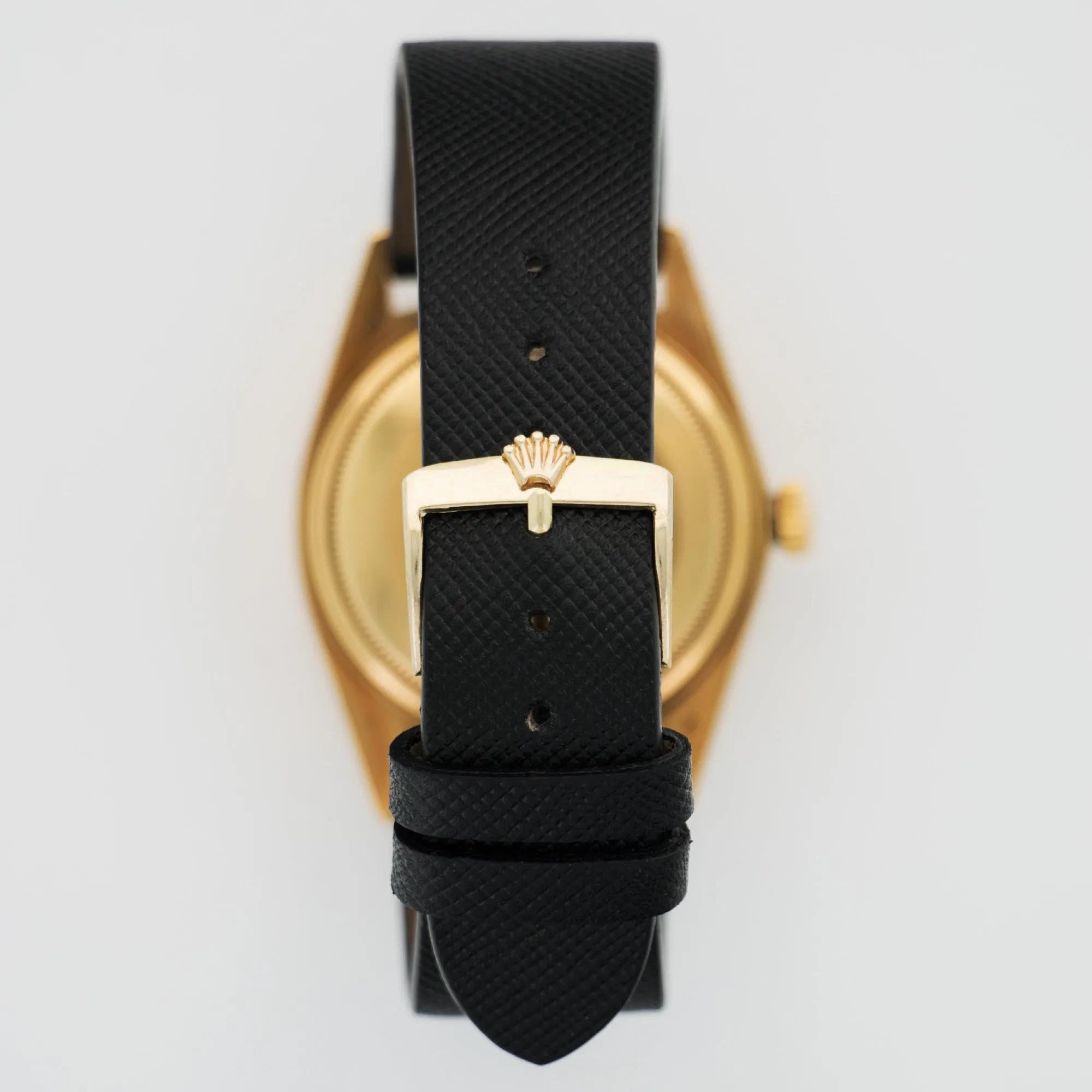 Rolex Day-Date Yellow Gold with Blue Vignette and Diamond Dial on Strap
